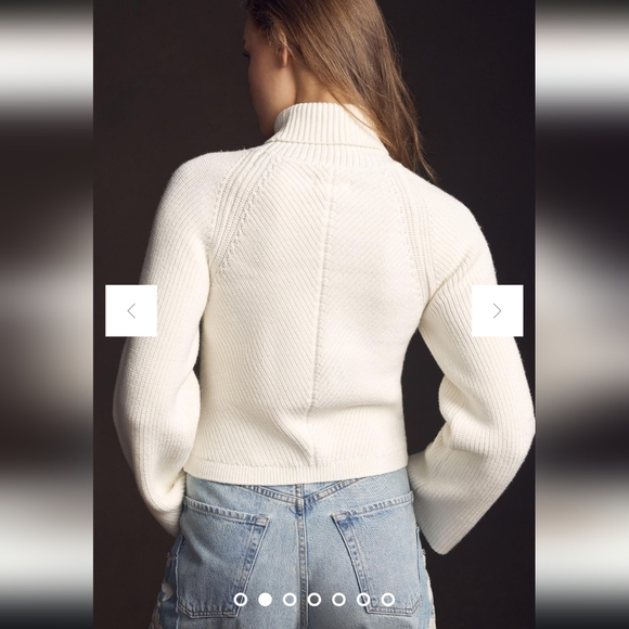 Anthropologie Maeve Cropped Turtleneck Sweater - Picture 3 of 5
